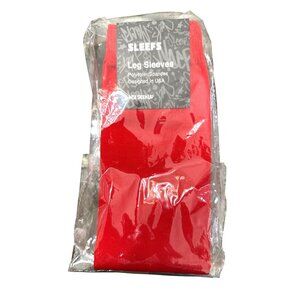 Sleeefs Red Leg Sleeves Polyester/Spandex Moisture-Wicking Thermal Regulating Fa